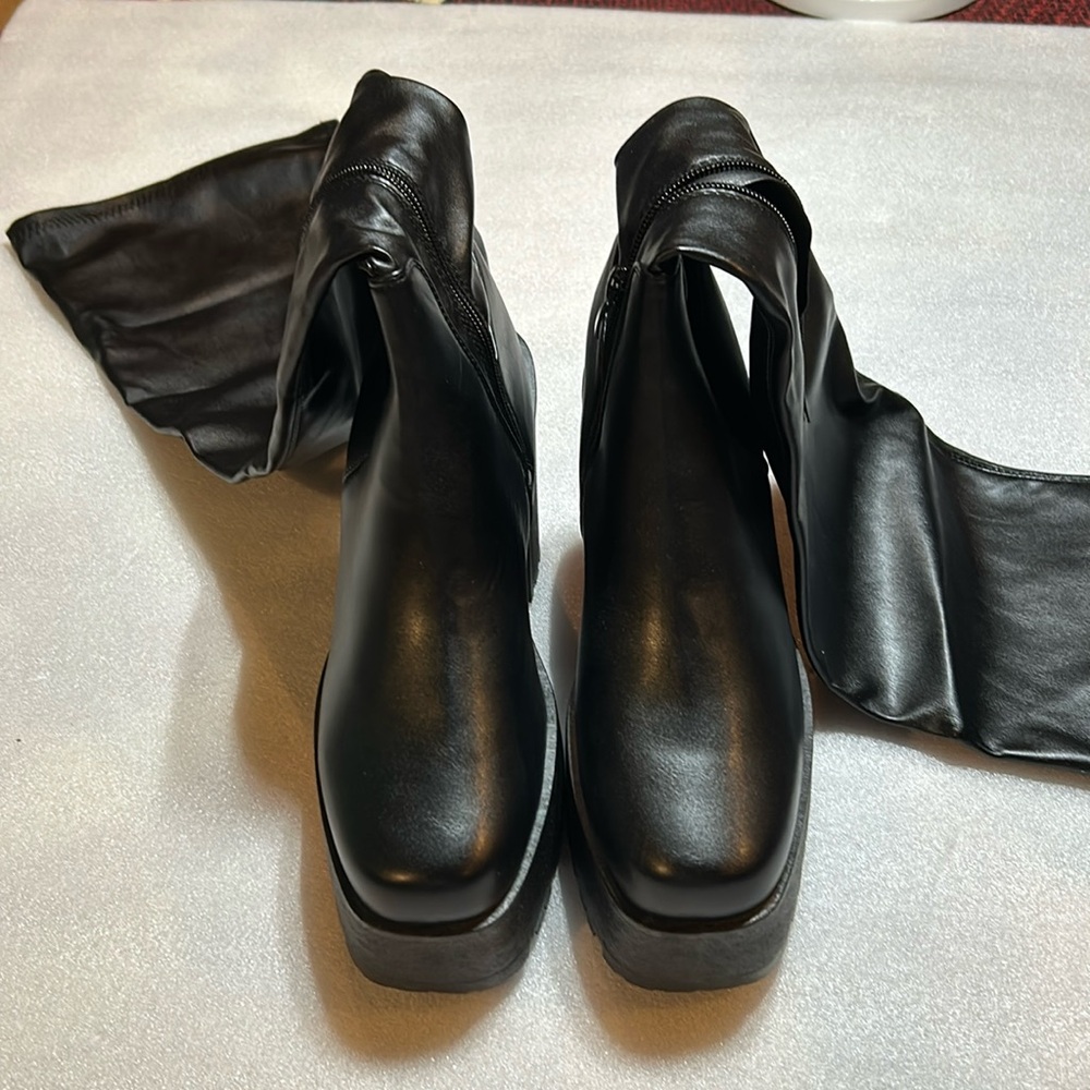 Over the knee platform boots size 10. New in box